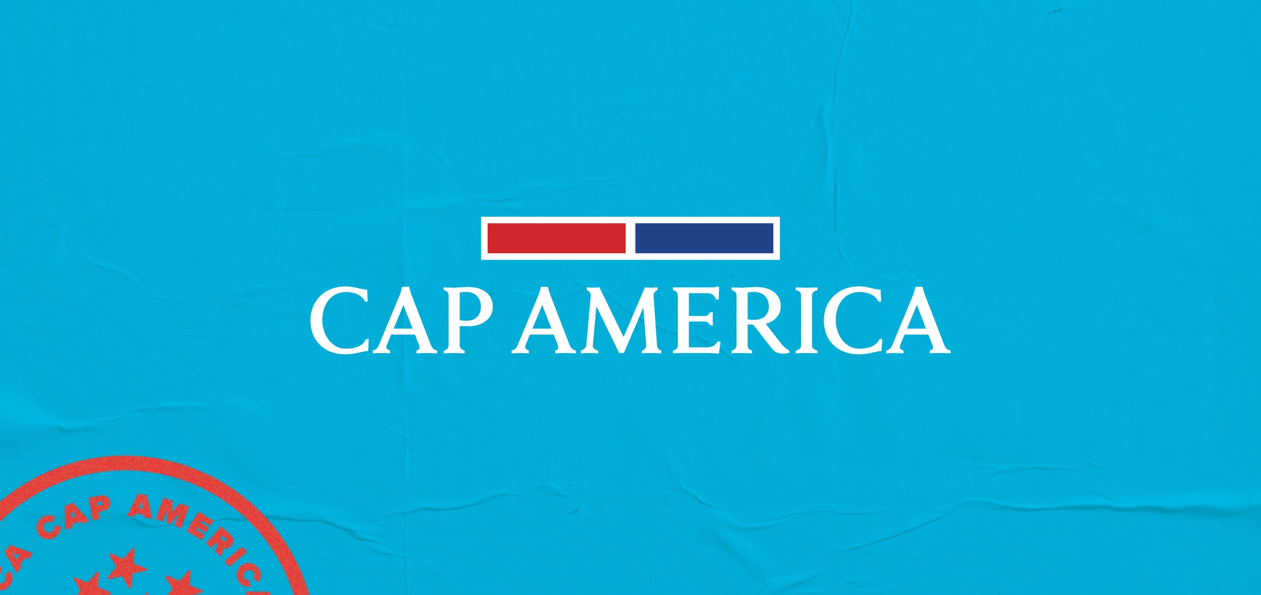 Cap America logo on textured paper